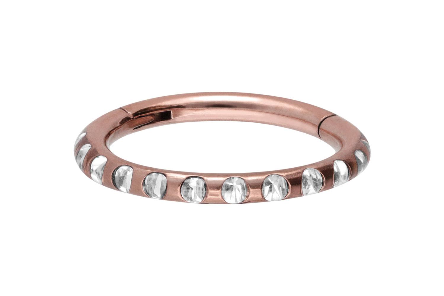 Titan Segmentring Clicker Piercing KRISTALLE + EPOXY